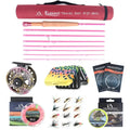 Maxcatch Elegant Fly Fishing Rod Combo 6'6"/9' 2/5WT Fly Rod Reel Line Flies Lures Kit Storage Box Travel Fishing Set Trout Bass