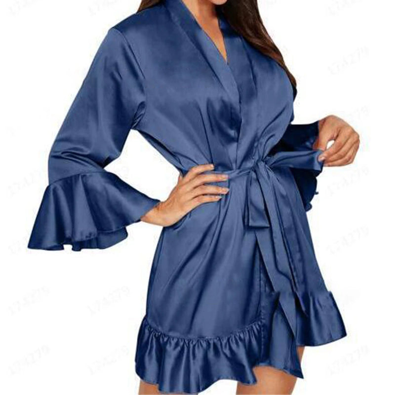 Women's Swimsuit Fashionable Casual Sexy V Lace Nightgown | SAMAG