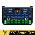 X60 Professional Live Sound Studio Mixer Sound Card Audio Mixer English Version Karaoke Broadcast KTV Performance DJ Equipment