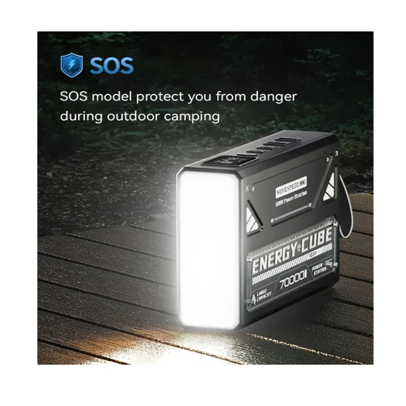 70000mAh Power Bank 100W Fast Charging Large Capacity USB C External Spare Battery for IPhone Laptop Powerbank Outdoor Camping