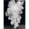 Wedding Props Giant Floral Organza Iris Flowers Artificial Wedding Backdrop Hall Hanging Decor Gauze Flower Party Window Display