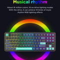 AULA F87 Pro Mechanical Keyboard 2.4g/Usb/Bluetooth Tri Mode Wireless 87 Key Rgb Pbt Gasket 5 Layer Silencing Full Key No Impact