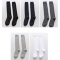 Men Long Socks Knee High Cotton Solid Business Soft | SAMAG