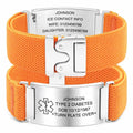 Personalized Medical Alert Bracelet for Men Customized Elastic Strap Stainless Steel ID Engraved Medic - Visuel 16 | SAMAG