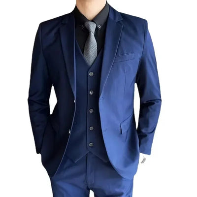 Suit (Blazer+ Vest + Pants) Men's Fashion Casual Outdoor | SAMAG