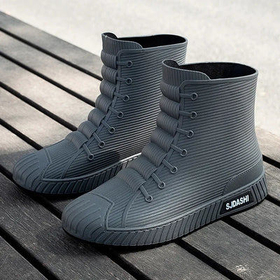 Fashionable Anti-Slip Short Rain Boots Men's Work Shoes | SAMAG