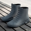 Fashionable Anti-Slip Short Rain Boots Men's Work Shoes Waterproof Kitchen Chef Rubber Shoes Men's Car Wash Fishing Work Water S