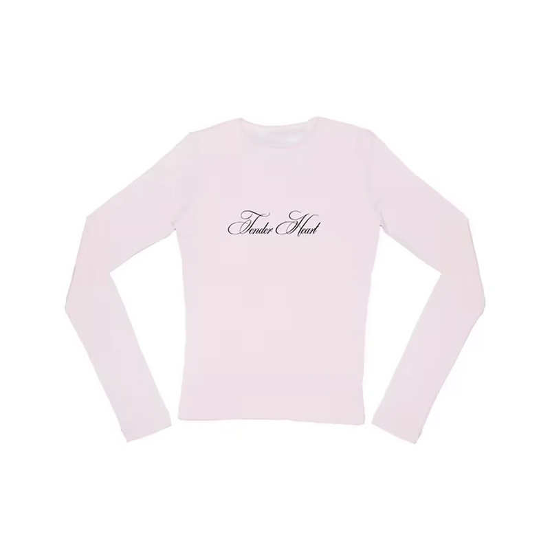 Y2K Gothic Letters Printed Casual Long Sleeve T-Shirt Harajuku Retro Punk Rock Hip Hop Aesthetic Top Women's Streetwear Emo Girl