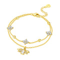 Original 925 Sterling Silver Zirconia Tennis Chain Bracelet for Women Adjustable Gold Color Hot Sale Ideal Birthday Party Gifts