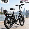 48V13AH detachable battery electric scooter, 20-inch foldable parent-child riding E-BIKE. , 1000W brushless motor electric bicyc