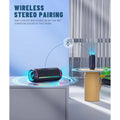 Portable Bluetooth Speaker 3rd Gen - 40W Bass, Waterproof, 30-Hour Playtime, LED Lights, Wireless Stereo Pairing