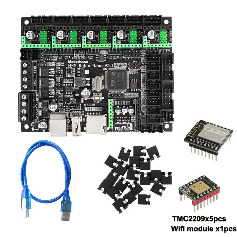 Makerbase MKS Robin Nano V3.1 Control Board 3D Printer Motherboard TS35 TFT Touch Screen/WIFI Module Suitable for A4988 TMC2209