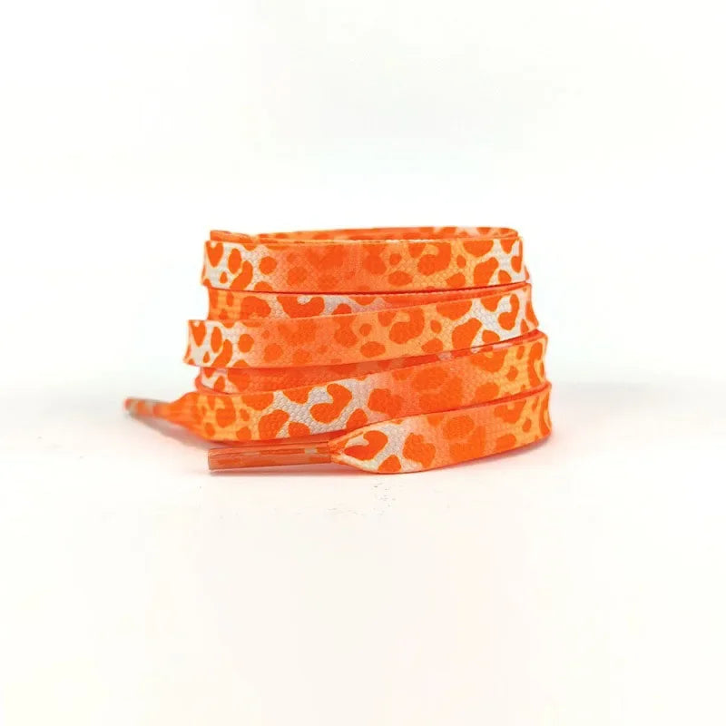 Colorful Shoelaces Leopard Print Fashion Flats Shoe Laces For Sneakers Washable Without Fading Shoes Accessories Shoestring