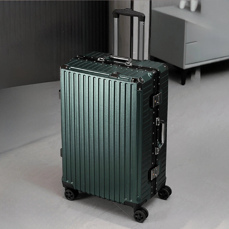 Trolley Luggage 20 24 26 28" Aluminum Frame Rolling Luggage Case USB Travel Suitcase on Wheels Combination Lock Carry on Luggage