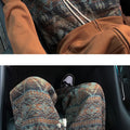 Wide leg pants Men's Vintage Geometric Knitted jacquard pants Casual Straight  Pants Ethnic Tribal Style Winter Trousers man