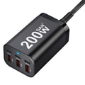 USB C Fast 200W 6-Port Charging  Fast  GaN Charger Power Adapter For iPhone 14/13/12 Series, Samsung Galaxy S23/S22/S21