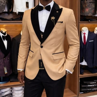 Slim Fit Luxury Three Pieces Men Suit Set Separates | SAMAG