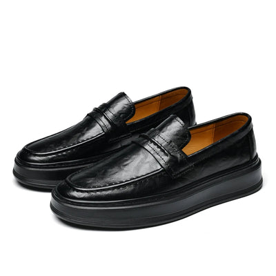 Premium Genuine Leather Men's Loafers Business Casual | SAMAG