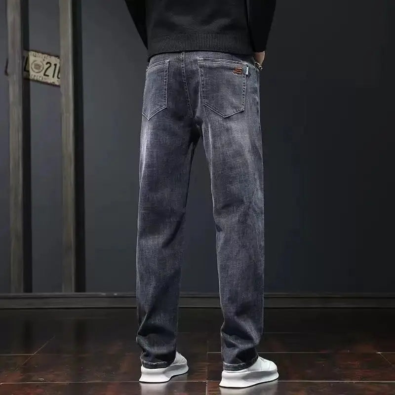 Spring Autumn Elastic Denim Jeans Men's Casual Korean | SAMAG