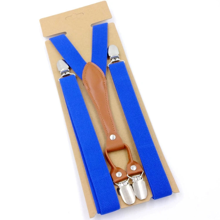 New Fashion Suspenders Men Women Adult Leather Trimmed End Y Back Adjustable Elastic Trouser Braces Strap - Visuel 8 | SAMAG