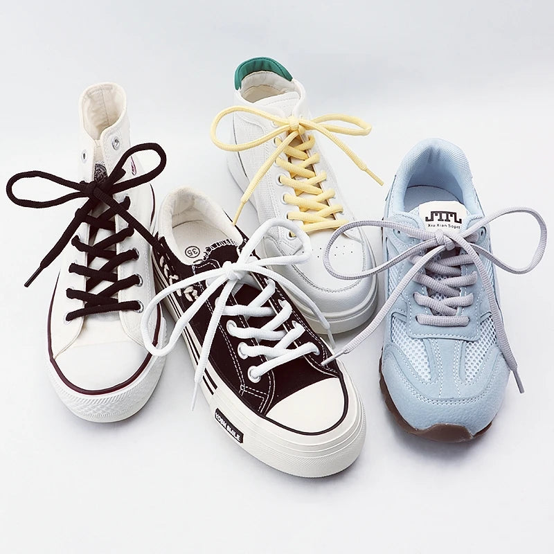 Half Round High Quality Shoelaces 4mm Wide Solid Color Shoelace Sneaker Classic Shoe Laces 100/120/140/160cm 1Pair