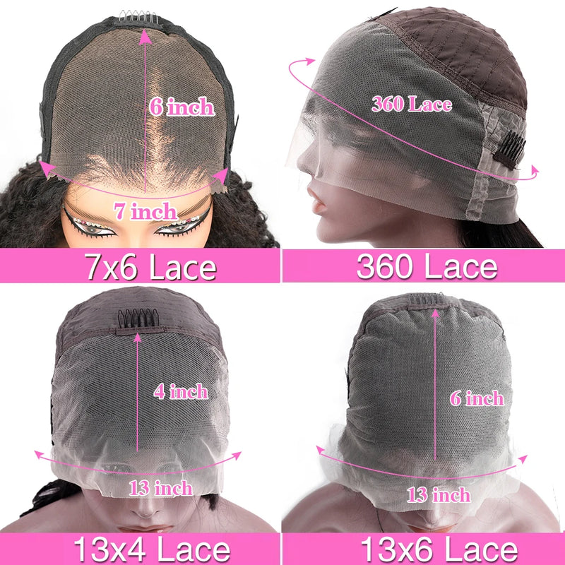 220 Density Deep Wave 13x6 HD Lace Front Human Hair Wigs 30 32 34 36 38 Inch Pre Plucked Water Curly 13x4 Lace Frontal Wig HD Transparent Lace Front Human Hair Wigs Jerry Curly Wig