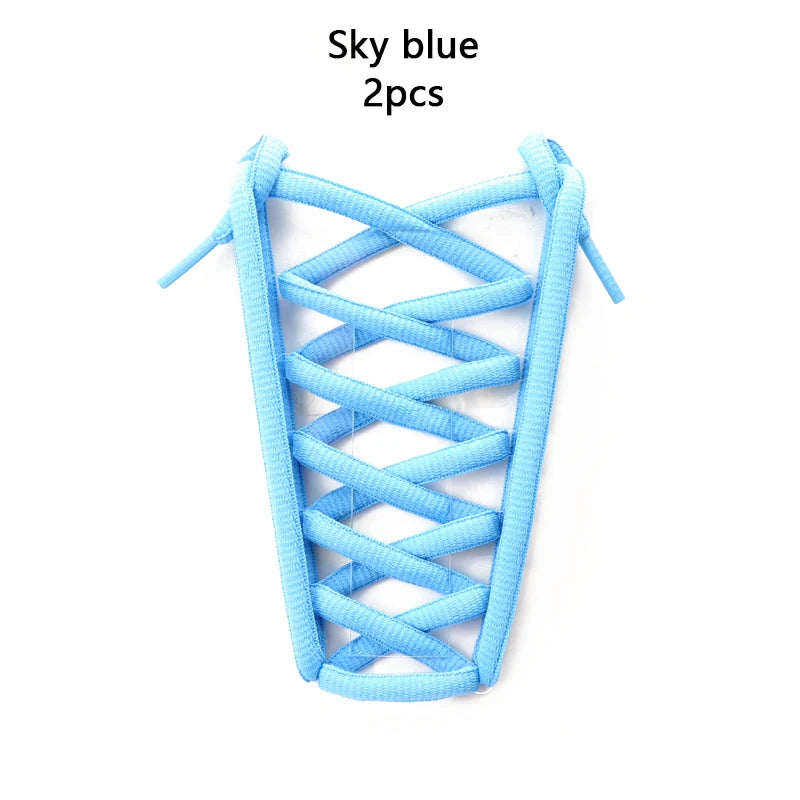 9MM Oval Shoe Laces Semicircle Bold Shoelaces for High-top Low-top Sneakers Polyester Silk High-quality Shoelace 18 Colors 1Pair
