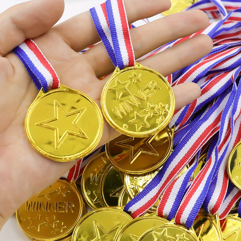 Plastic Gold Winner Award Golden Medals Kids Birthday | SAMAG