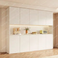 Y Sideboard Kitchen Hutch Cabinet Pantry Freestanding Buffet with Holder Power Outlet Glass Drawers Cupboard Microwave