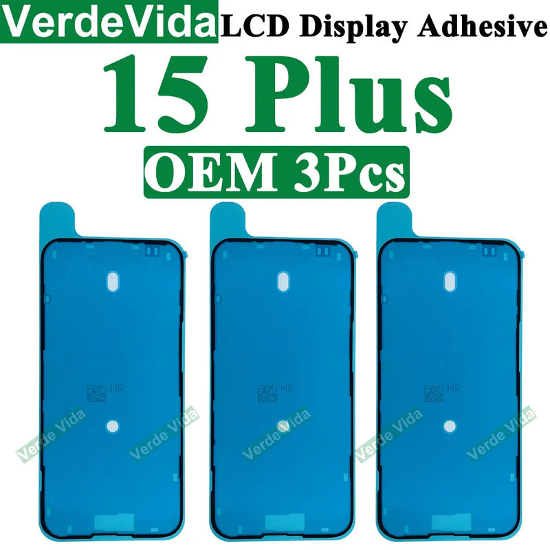 VerdeVida 3pcs OEM Screen Display Adhesive for iPhone 13 Pro Max 11 12 13 14 15 Plus XS X LCD Waterproof Glue Sticker Frame Seal