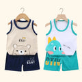 Children Clothing Vest Suit Sets Summer Cotton T - Shirts | SAMAG
