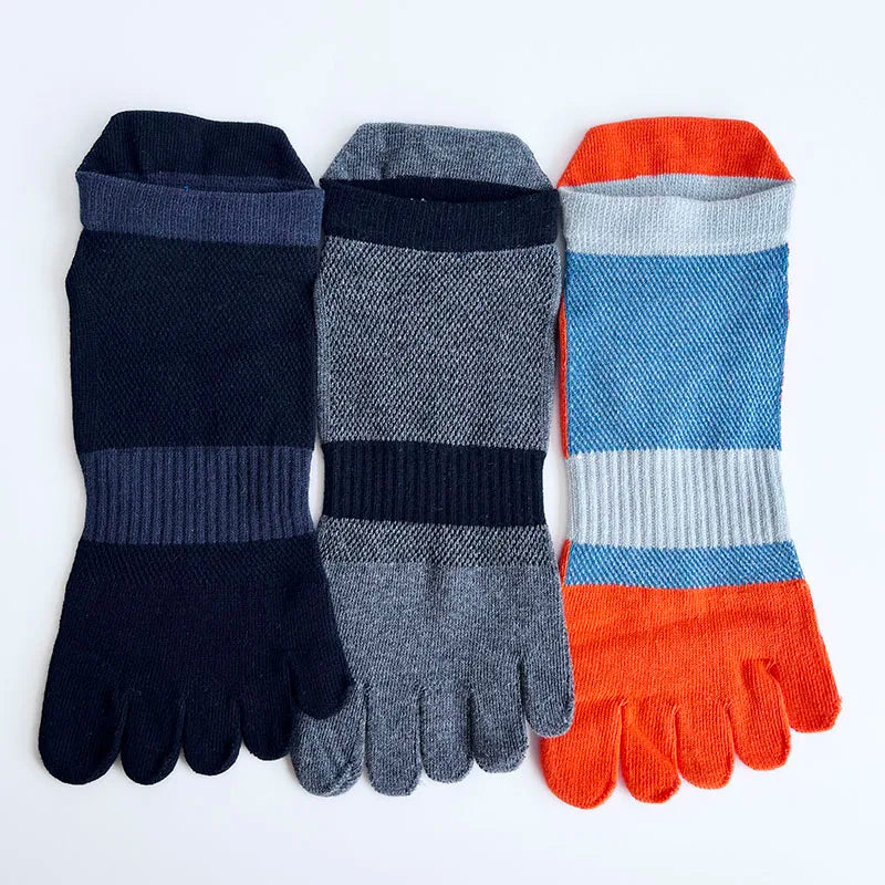 Pairs Man Five Finger Socks Large Plus Size Patchwork | SAMAG