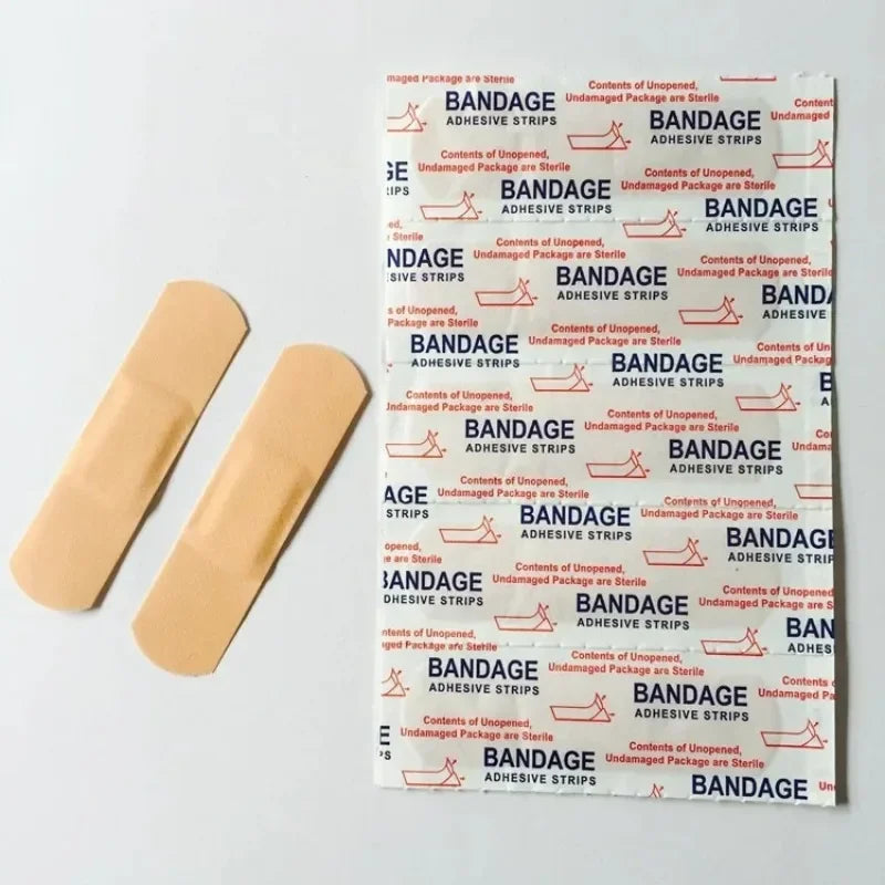 100pcs Waterproof Band Aid Transparent Invisible Hemostatic Breathable Water Bathing Swimming Bandage First Aid Kit