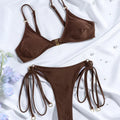 Rinabe String Bikini Blue Bandage Swimwear High Cut | SAMAG