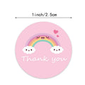 50 - 1inch Cartoon Cute Sun Rainbow Clouds Sticker Thank - View 2 | SAMAG