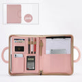 Leather Portfolio Professional Business Padfolio-  Notefolio Premium  Organizer with Card Holder, Writing Pad and File Folders