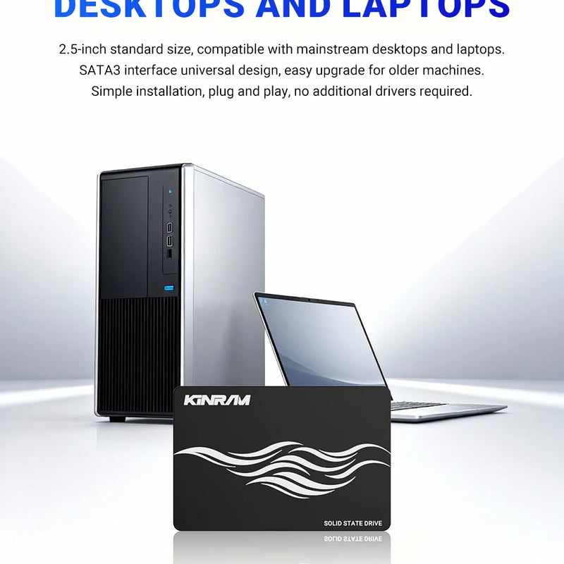 KinRam 2.5 SATA3 SSD 128GB 120GB Laptop Solid State Drive 128 GB 120 GB Hard Disk Internal High-Speed SATA 3 HDD For PC Desktop