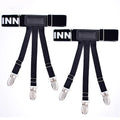Hot Sell Classic Black Men Shirt Stays Belt With Non-slip Locking Clips Keep Shirt Tucked Leg Thigh Suspender Business Accessory
