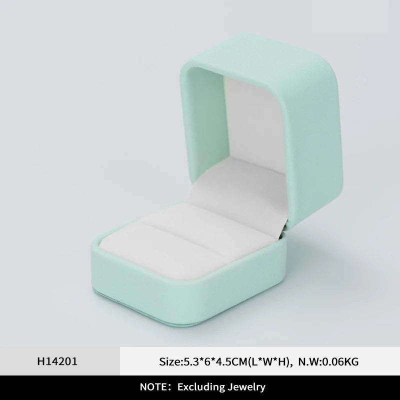 Oirlv Green Leather Jewelry Organizer Wedding Ring Box Pendant Bracelet Necklace Storage Case Gift Packaging Display Box