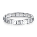 Hapiship Women's Jewelry DIY 9mm Width Itanlian Elastic Charm Bracelet Fashion Stainless Steel Bangle ST - Visuel 12 | SAMAG