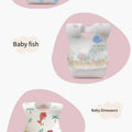 50-Pack Disposable Bibs for Babies Aged 6 Months to 2 Years Cartoon Bear Feeding Bib for Boy Girl Non-woven Drool Towel