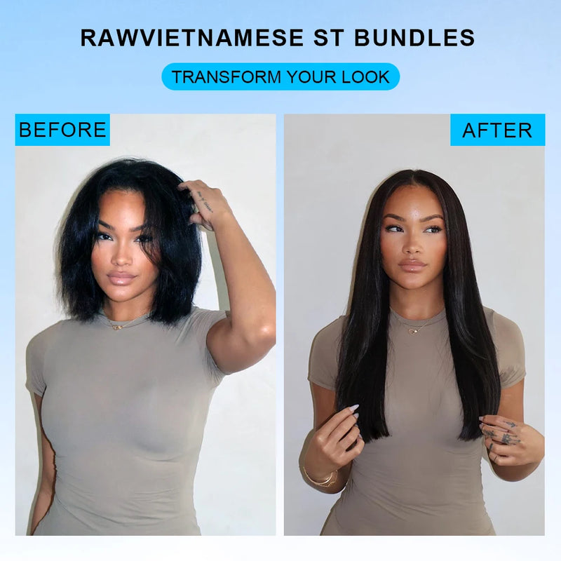 16A Vietnamese Hair Straight Bundles Weft Straight Clean Hair Ends 14A 100% Human Hair Bundles Natural Black 26inch 30inch 3 4pcs Bundle Raw Hair Bundles Remy Thick Weave