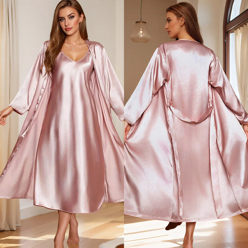 Women's Pajama Loose Robe Suspender Nightdress Bathrobes | SAMAG