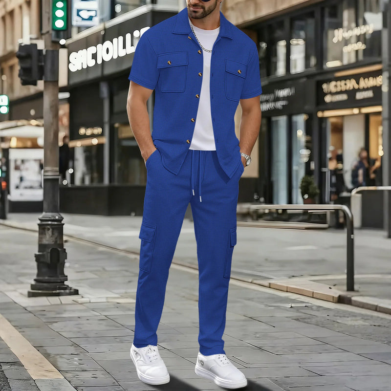 Men's Matching Sets: Waffle Knit Outfit & Light Coats | SAMAG