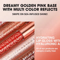 Pearlescent Glitter Plumping Lip Gloss Diamond Glitter Nude Pink Liquid Lipstick Shiny Glass Waterproof Sexy Lip Tint Lip Makeup