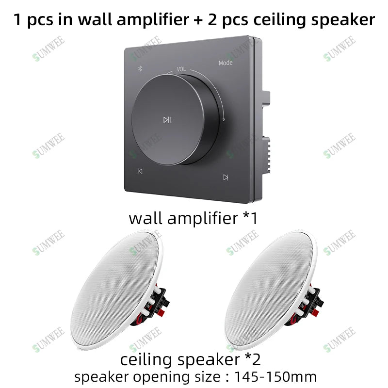 86 Type Mini Audio Wall Amplifiers Bluetooths TF AUX Music Control Panel Stereo Ceiling Speakers Controller Home Theater Systems