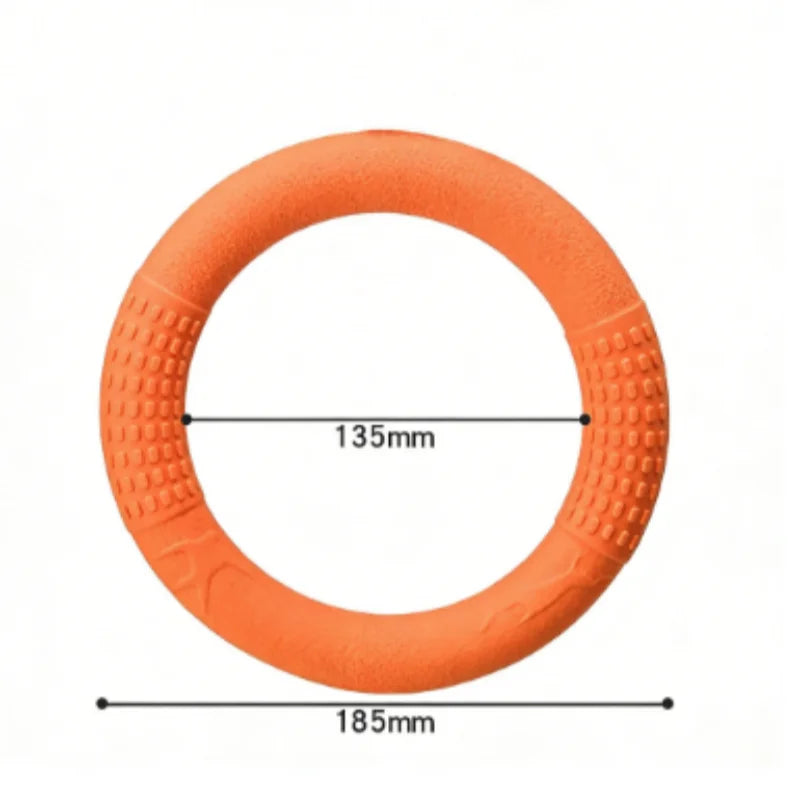 Waterproof Floating EVA Dog Training Flyer Interactive Tug Ring Chew-Resistant Flying Disc Multi-Functional Fitness Toy for Pets