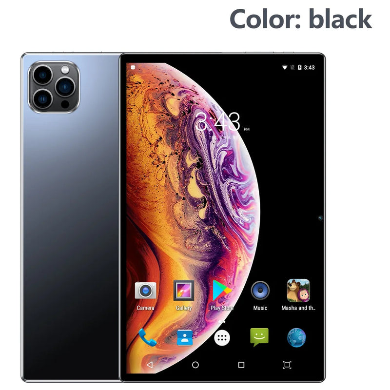 New 10.1 Inch Android Tablet Pc Google Play Octa Core Dual Cameras Dual SIM 3G Phone Call Tablets Global Version 4GB RAM 64GB