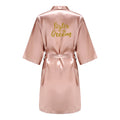 Rose Gold Kimono Satin Women Bathrobe Wedding Sister | SAMAG