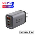 150W Type C Charger Fast Charging Phone Charger Adapter For iPhone Samsung Xiaomi Huawei EU/US/UK Plug Quick Charge Wall Charger